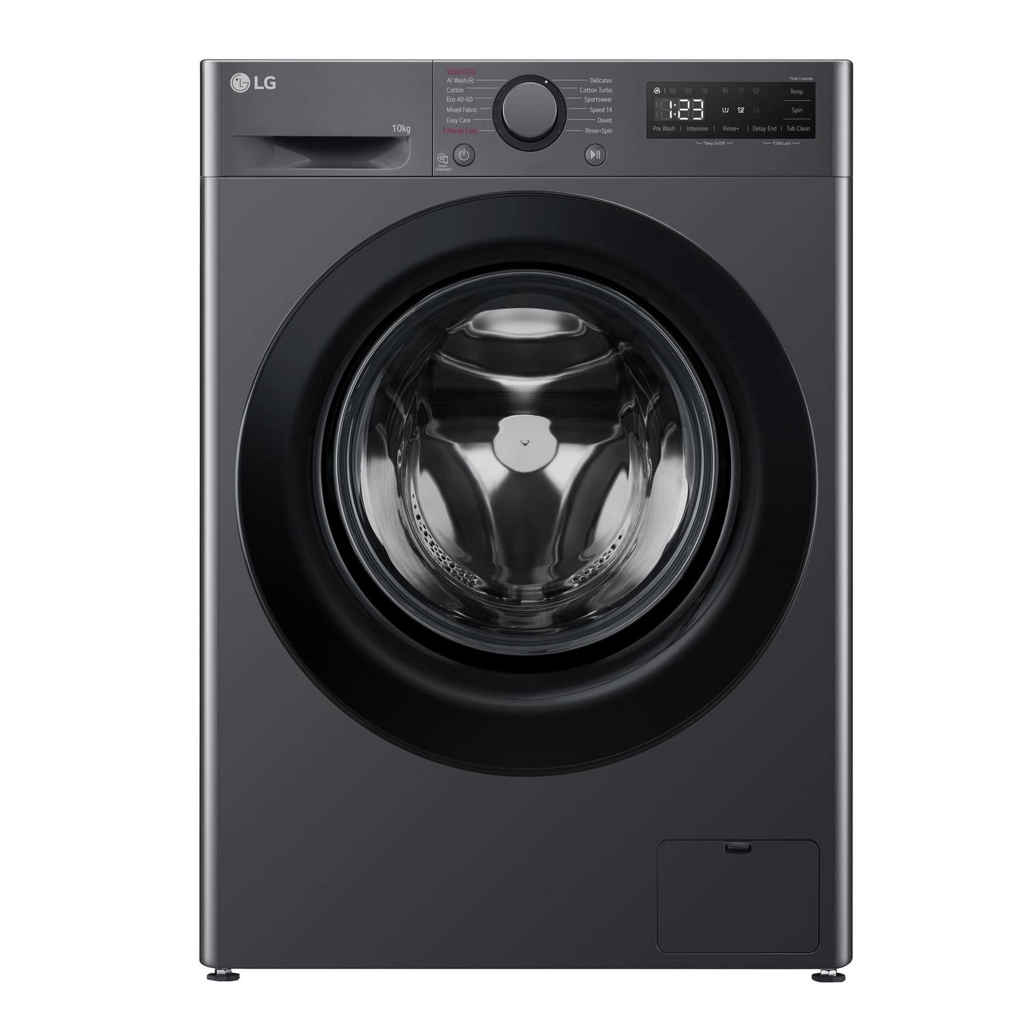 LG F4Y510GBLN1 10kg 1400 Spin Washing Machine - Slate Grey