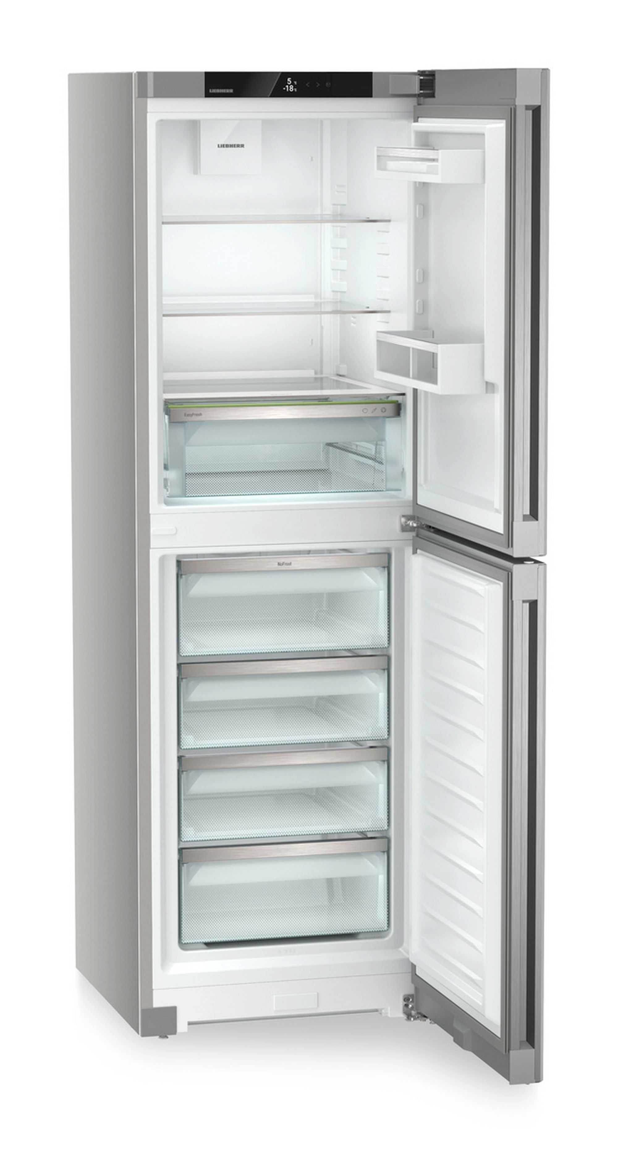 Liebherr CNSFD5204 59.7cm Frost Free Fridge Freezer - Silver - Image 2 Liebherr CNSFD5204 59.7cm Frost Free Fridge Freezer - Silver - Image 2