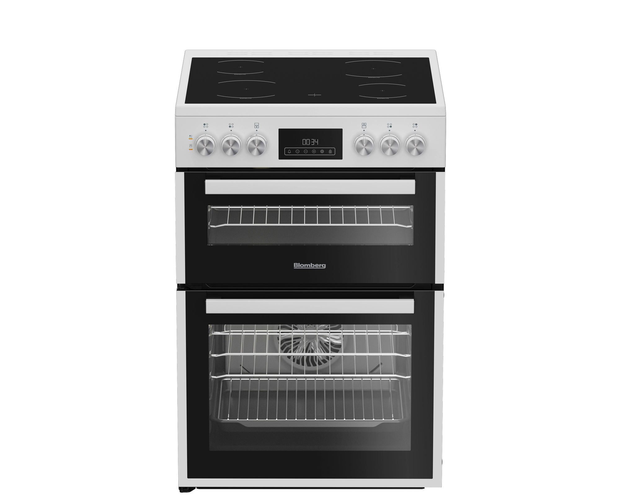 Blomberg HKRN651W 60cm Double Oven Electric Cooker with Vitroceramic Hob - White