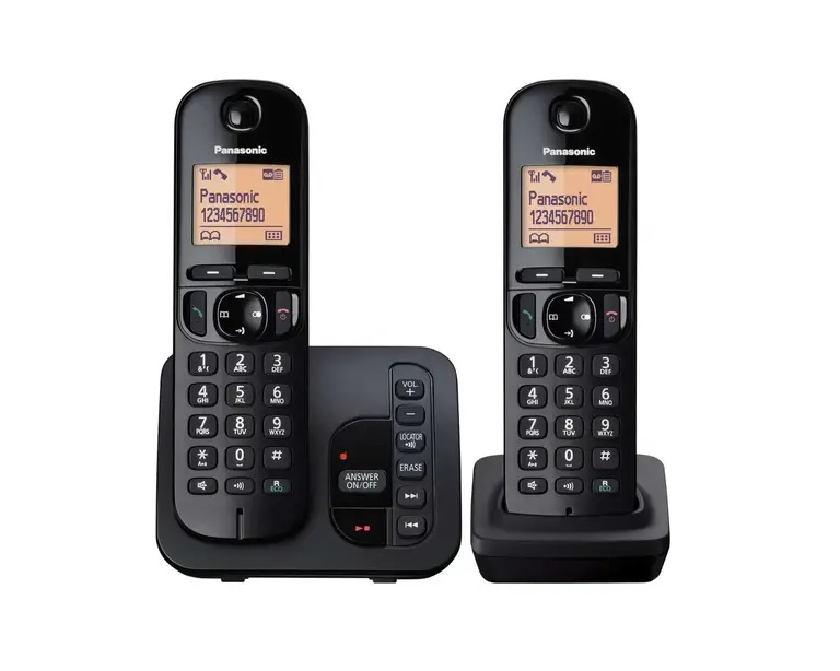 Panasonic PQ2202 Twin Dect Call Block Telephone with Answer Machine – Black - Image 1 Panasonic PQ2202 Twin Dect Call Block Telephone with Answer Machine – Black - Image 1