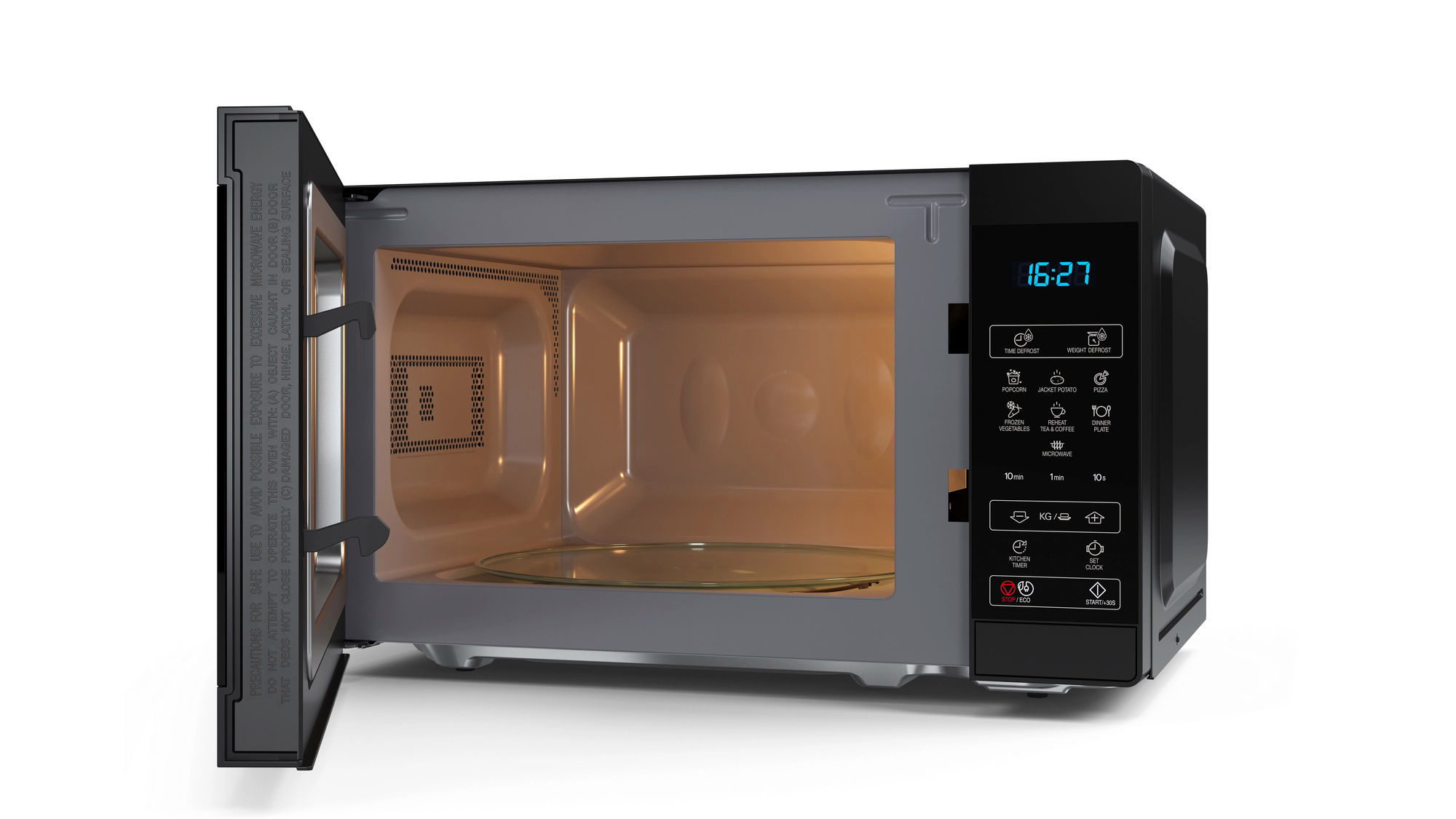 Sharp YC-MS02U-B 20 Litres Microwave Oven - Black - Image 2 Sharp YC-MS02U-B 20 Litres Microwave Oven - Black - Image 2
