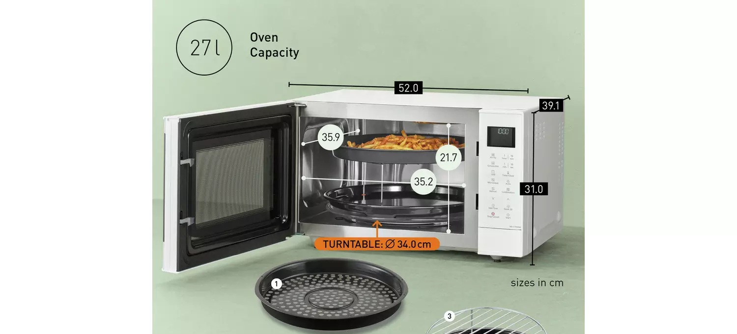 Panasonic NNCT55RWBPQ 1000w Airfry Combo Microwave– White - Image 5