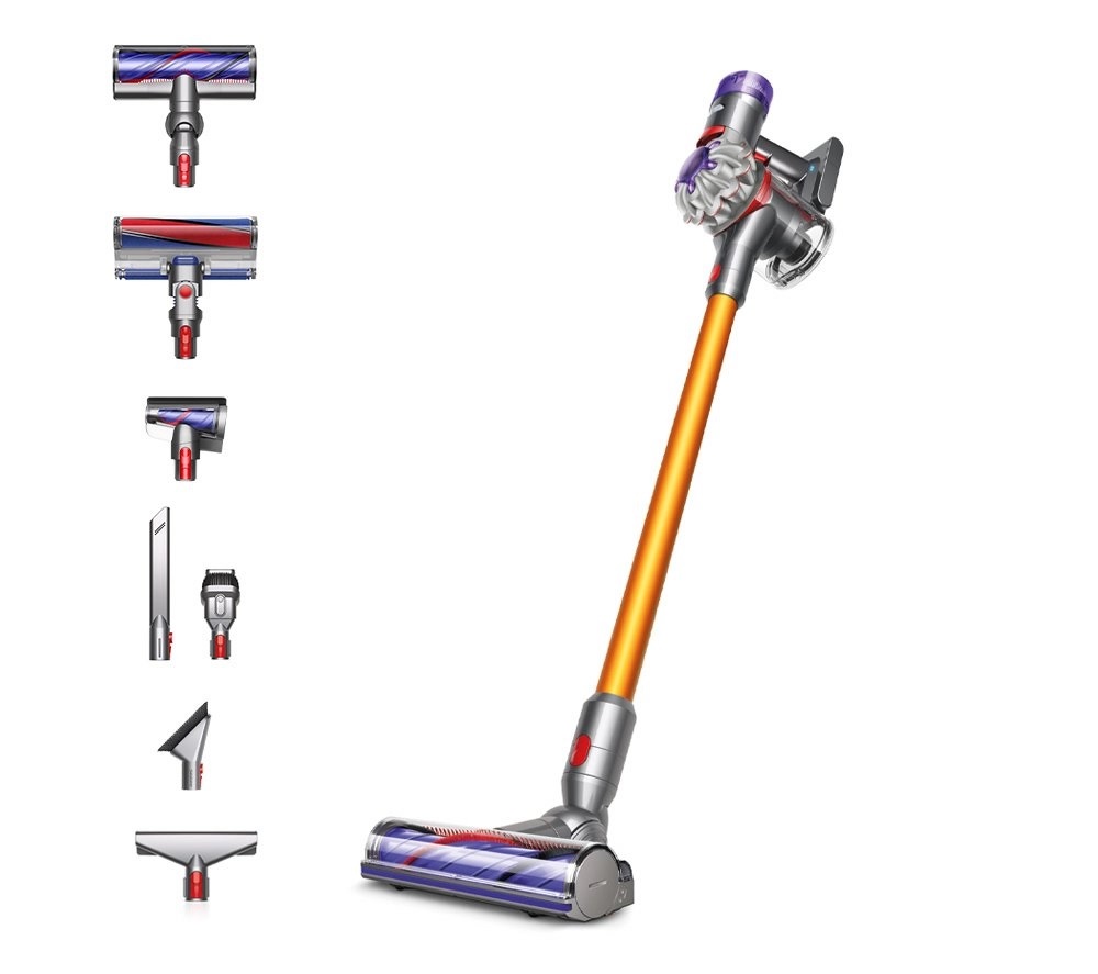 Dyson V8ABS-2023 Cordless Stick Vacuum Cleaner, 40 Minutes Run Time - Silver/Yellow