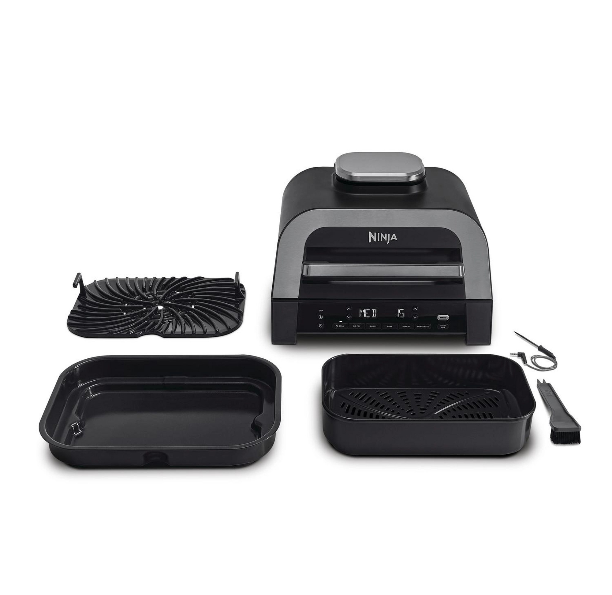 NINJA DG551UK Electric Air-Grill & Fryer - Black/Stainless Steel - Image 4 NINJA DG551UK Electric Air-Grill & Fryer - Black/Stainless Steel - Image 4