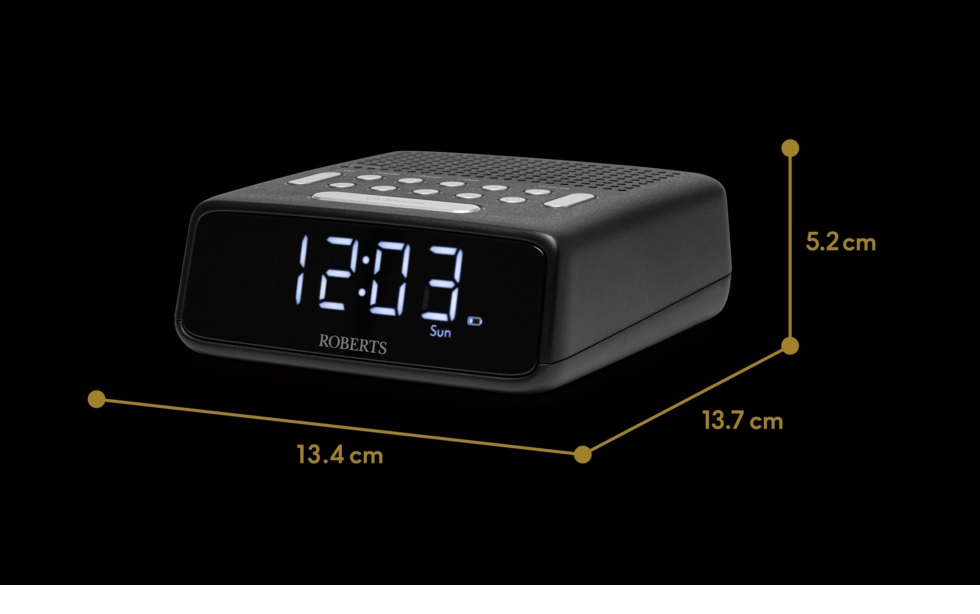 Roberts Ortus FM Clock Radio – Black - Image 4 Roberts Ortus FM Clock Radio – Black - Image 4