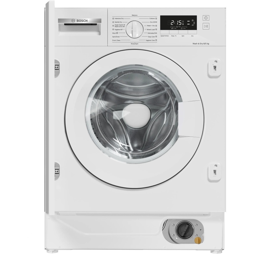 Bosch WKD28260GB Integrated Washer Dryer, 8kg/5kg, 1400 Spin - White Bosch WKD28260GB Integrated Washer Dryer, 8kg/5kg, 1400 Spin - White