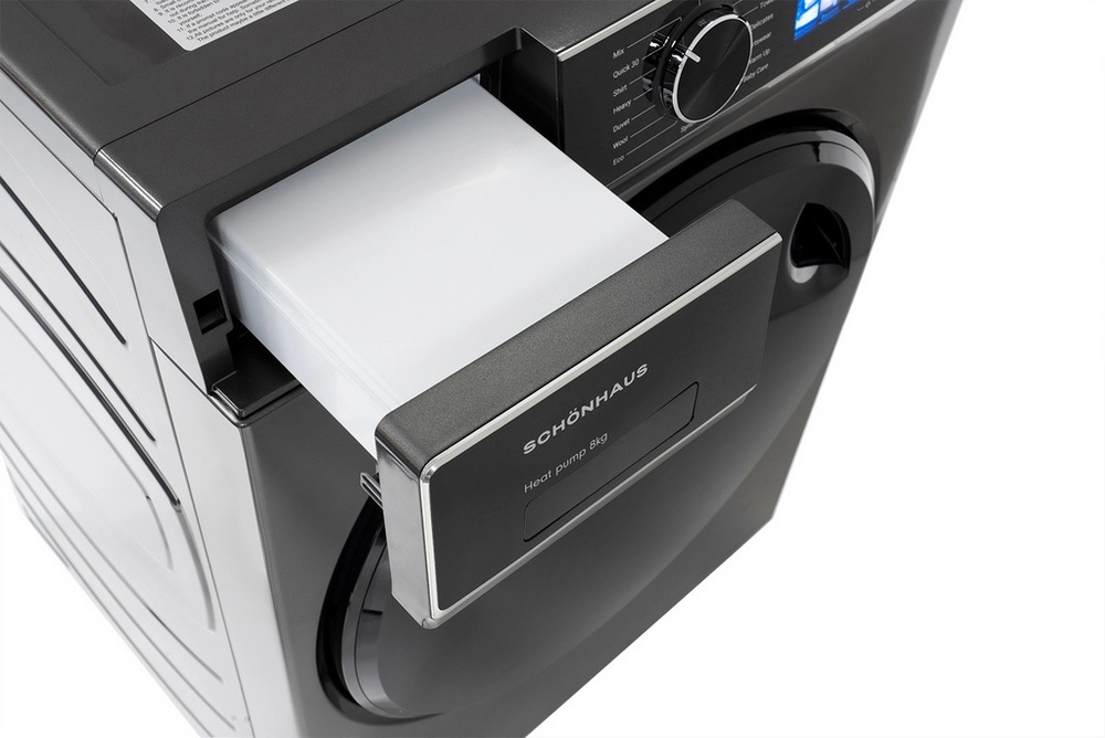 Schonhaus TDSHF018A3G Heat Pump Tumble Dryer, 8kg, Grey - Image 4 Schonhaus TDSHF018A3G Heat Pump Tumble Dryer, 8kg, Grey - Image 4
