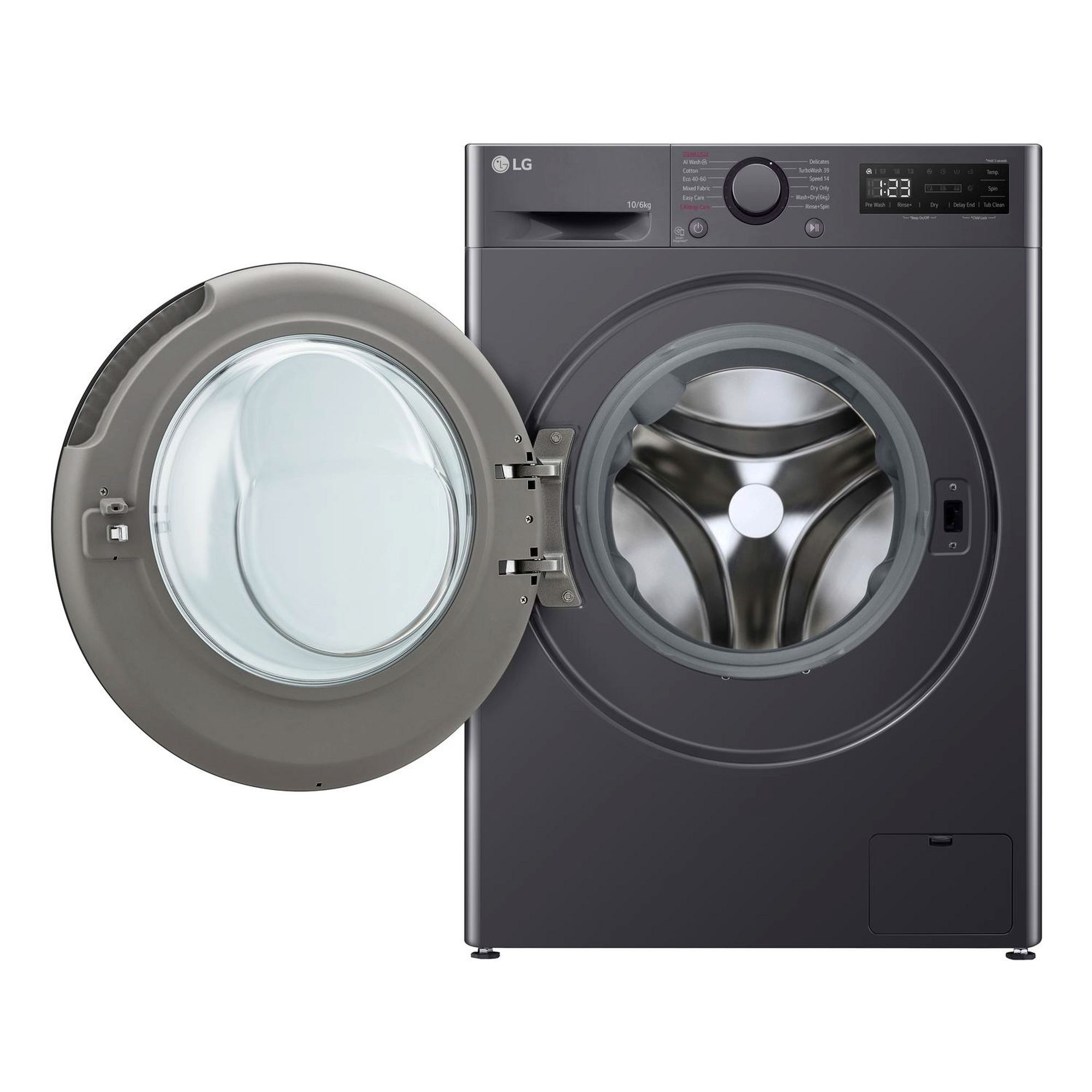 LG FWY706GBTN1 10kg/6kg 1400 Spin Washer Dryer - Slate Grey - Image 2
