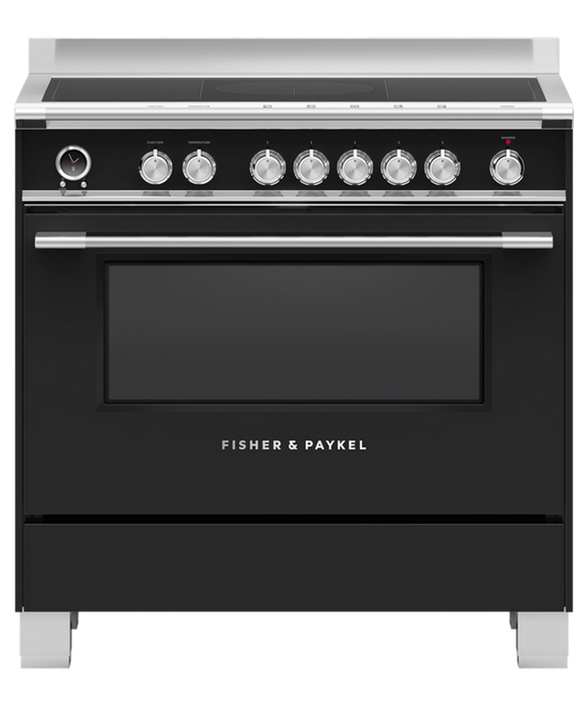 Fisher & Paykel OR90SCI6B1 90cm 5 Zone Induction Pyrolytic Cooker - Black