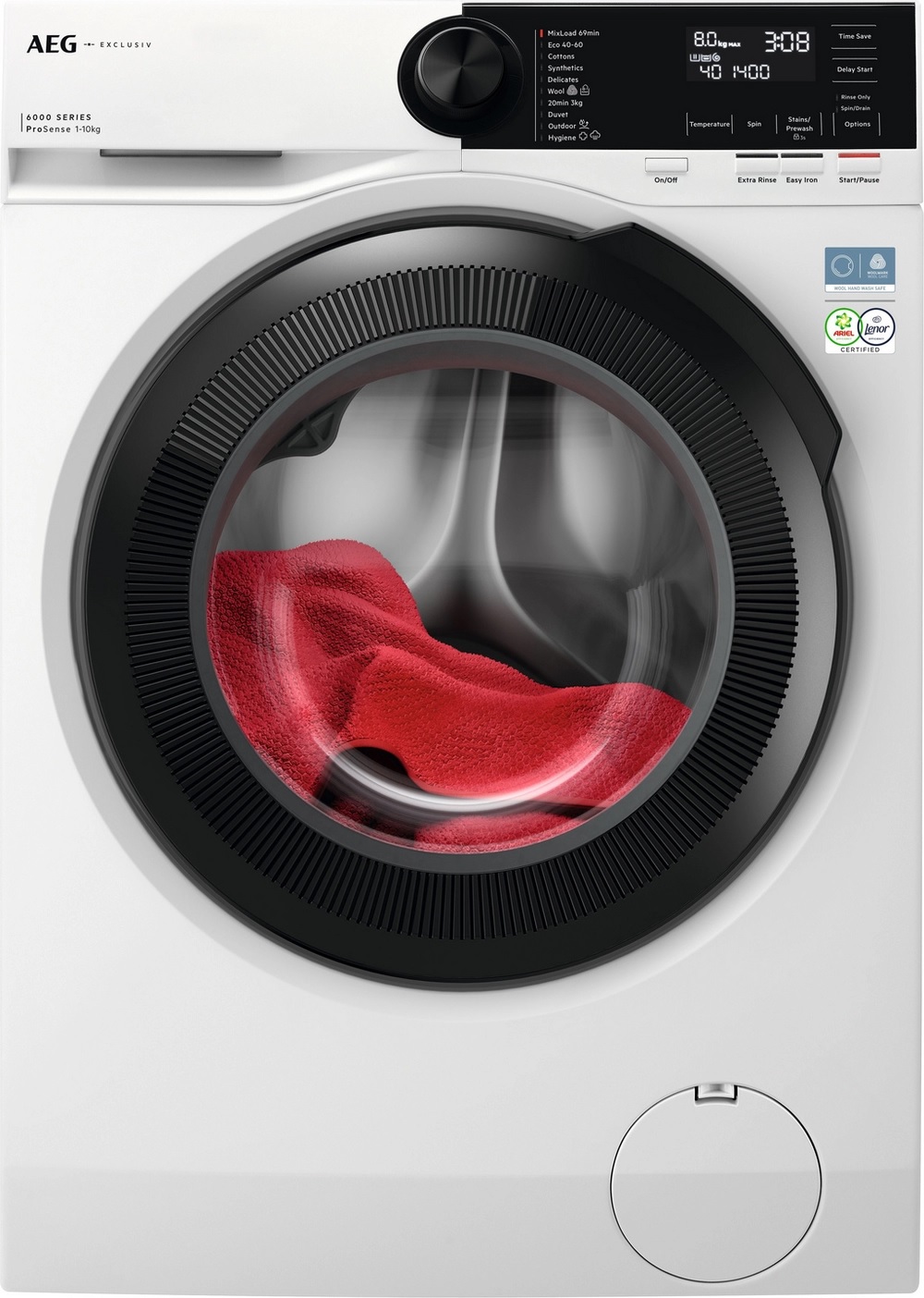 AEG LFR62144B Washing Machine, 10kg, 1400 Spin - White - Image 1 AEG LFR62144B Washing Machine, 10kg, 1400 Spin - White - Image 1