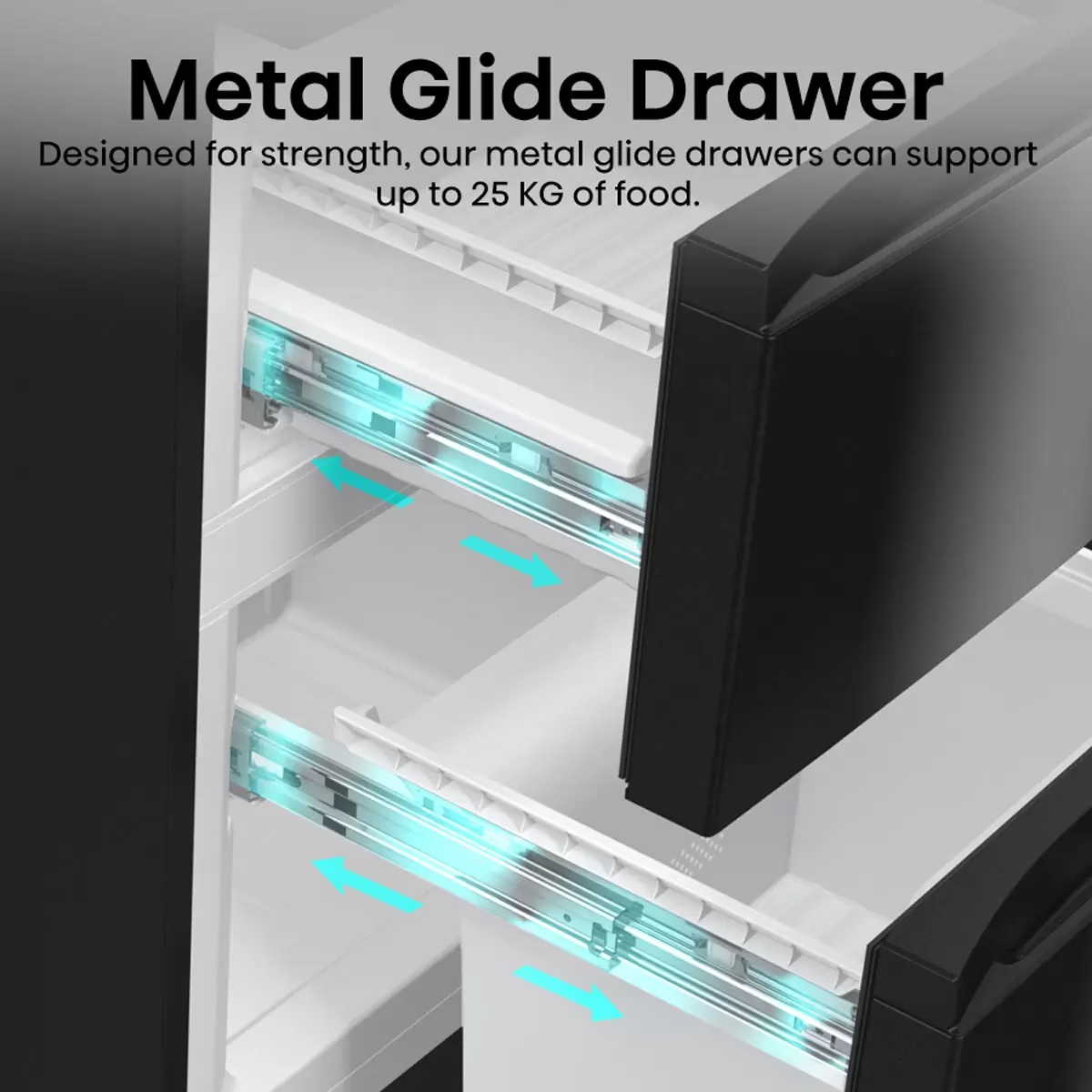 Hisense RM469N4AFDUK 60/40 Fridge Freezer - Black - Image 4 Hisense RM469N4AFDUK 60/40 Fridge Freezer - Black - Image 4