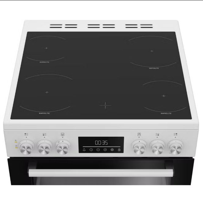 Beko EDC6731W 60cm Double Oven Electric Cooker in White Ceramic Hob - Image 2