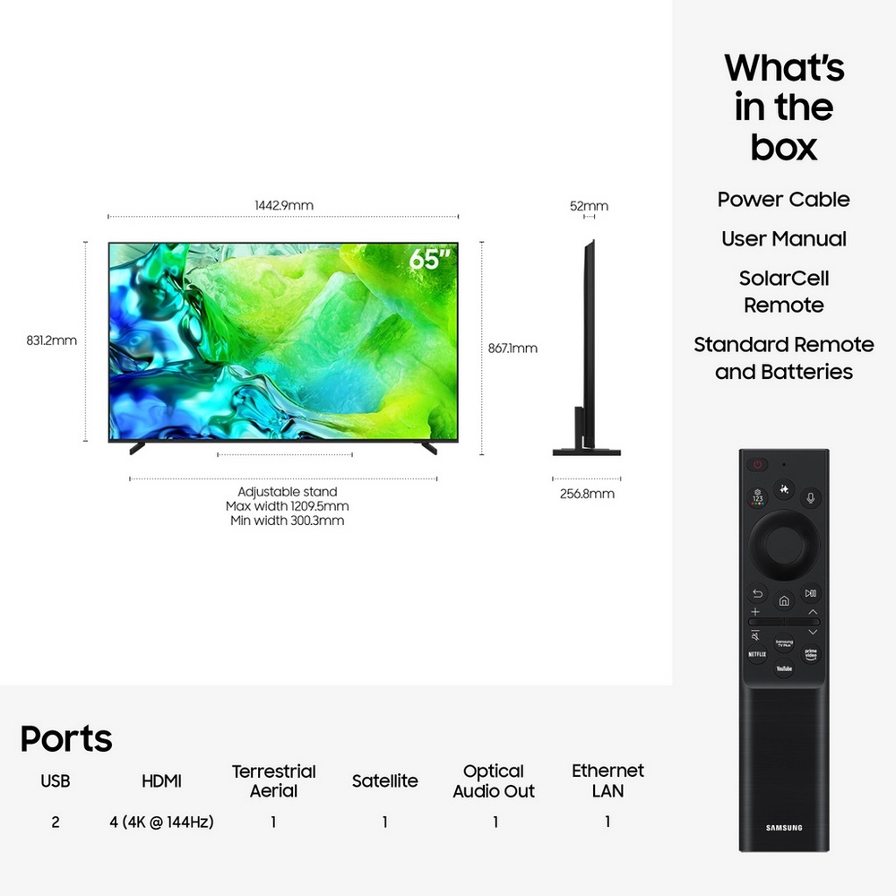 Samsung QE65QN80HAUXXU 65" 4K Neo QLED Vision AI Smart TV - Image 7 Samsung QE65QN80HAUXXU 65" 4K Neo QLED Vision AI Smart TV - Image 7