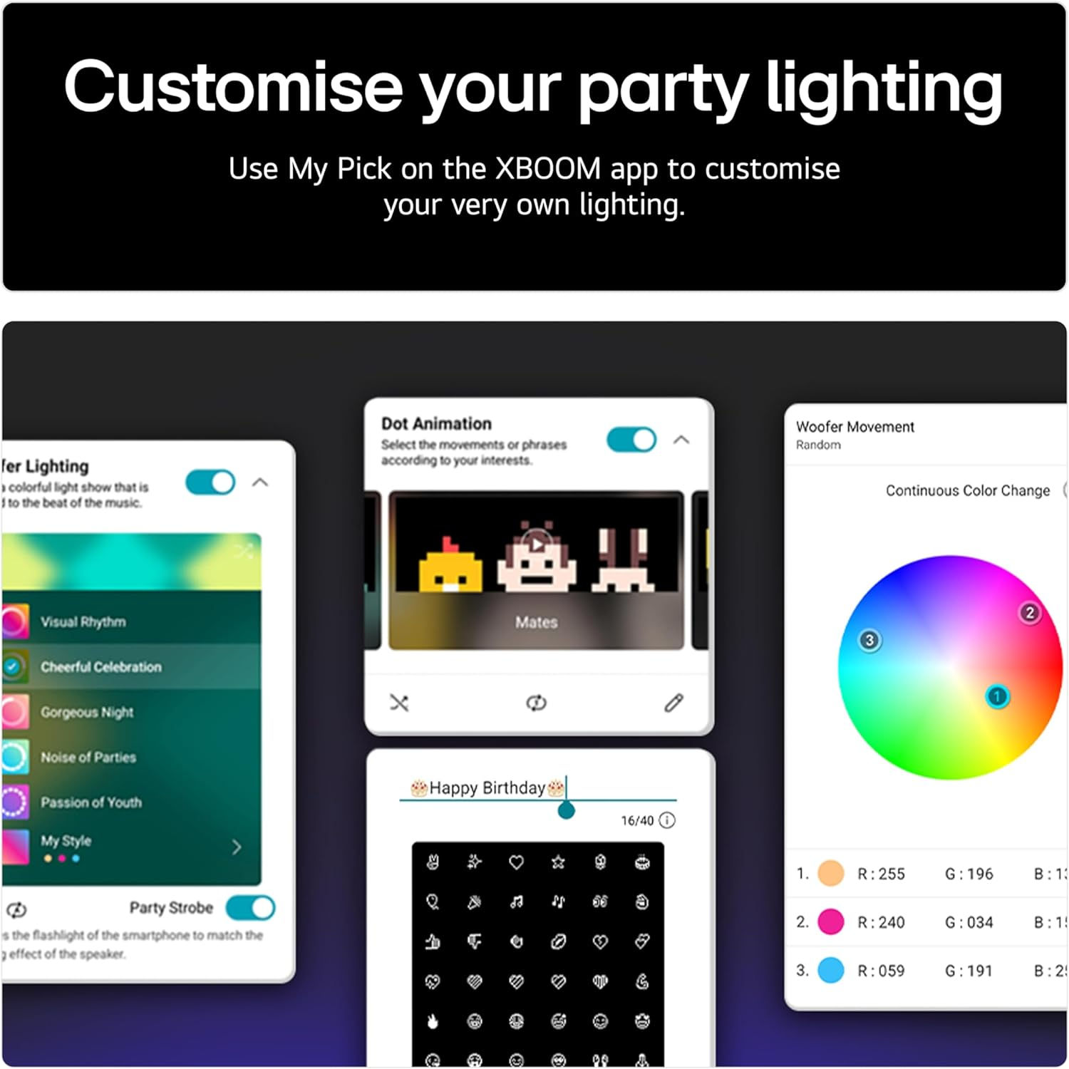 LG DXL7T.DGBRLLK Bluetooth Speaker LG XBOOM DXL7T 250W Party Sound - Image 4 LG DXL7T.DGBRLLK Bluetooth Speaker LG XBOOM DXL7T 250W Party Sound - Image 4