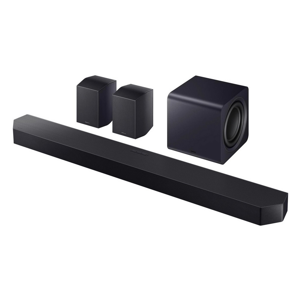 Samsung HW-Q990H/XU 11.1.4ch Q-Series Soundbar with Subwoofer & Rear Speaker - Titan Black - Image 2 Samsung HW-Q990H/XU 11.1.4ch Q-Series Soundbar with Subwoofer & Rear Speaker - Titan Black - Image 2