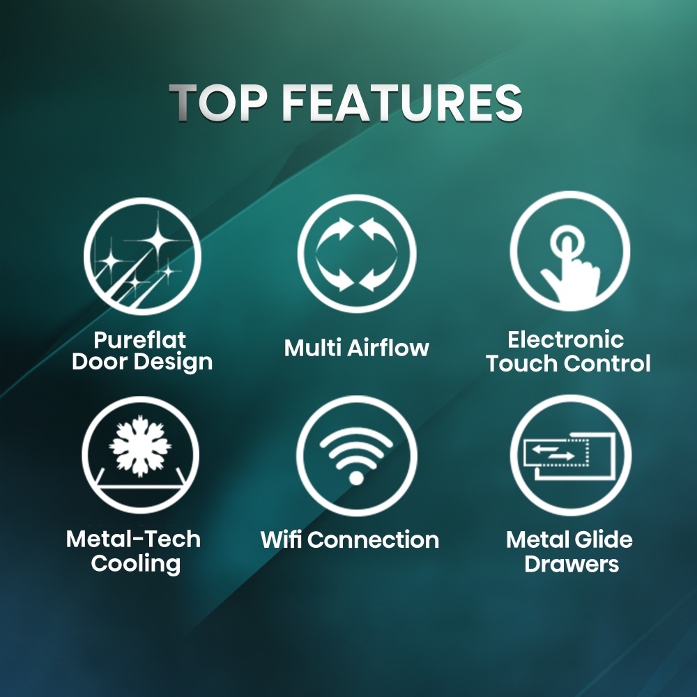 Hisense RF815N4SESE Plumbed American Fridge Freezer - Stainless Steel - Image 2 Hisense RF815N4SESE Plumbed American Fridge Freezer - Stainless Steel - Image 2