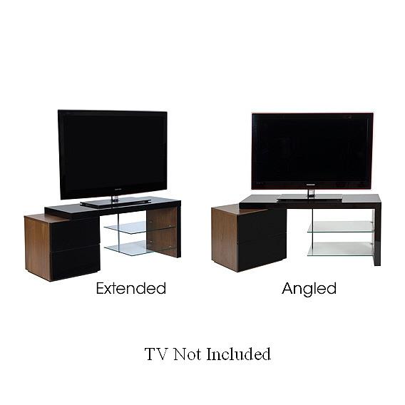 Ateca Quartz 1100 mm Wide Tempered Glass TV Stand