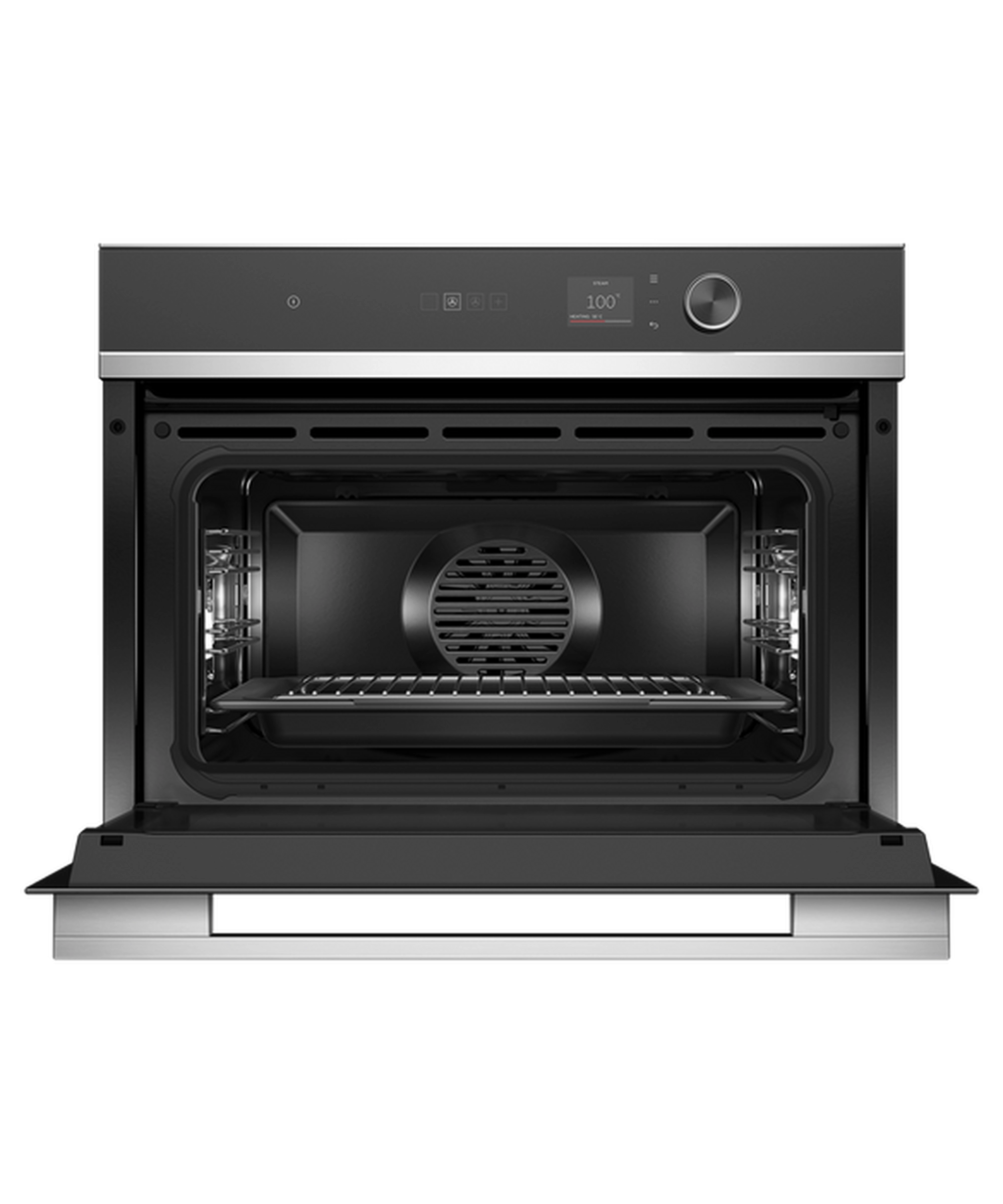 Fisher & Paykel OS60NDLX1 Built In Compact Steam Oven - Black / Stainless Steel - Image 2