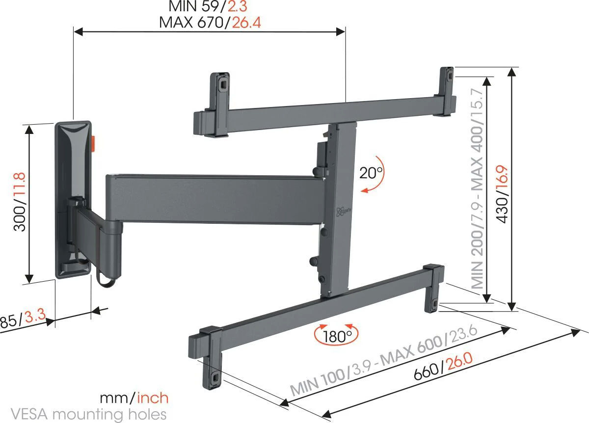 Vogels TVM3665 Full-Motion TV Wall Mount - Image 2