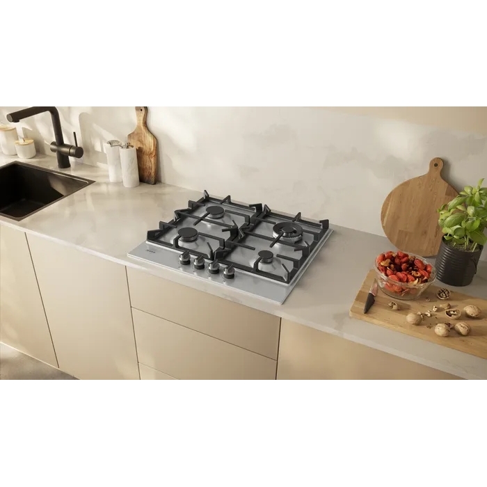 Neff T26CIH8N0 N70 4 Burner Gas Hob, Stainless Steel - Image 2 Neff T26CIH8N0 N70 4 Burner Gas Hob, Stainless Steel - Image 2
