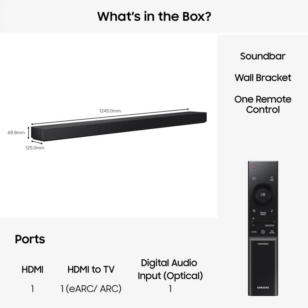 Samsung HW-QS90H/XU 7.1.2ch Q-Series Soundbar with Subwoofer - Graphite Black - Image 6