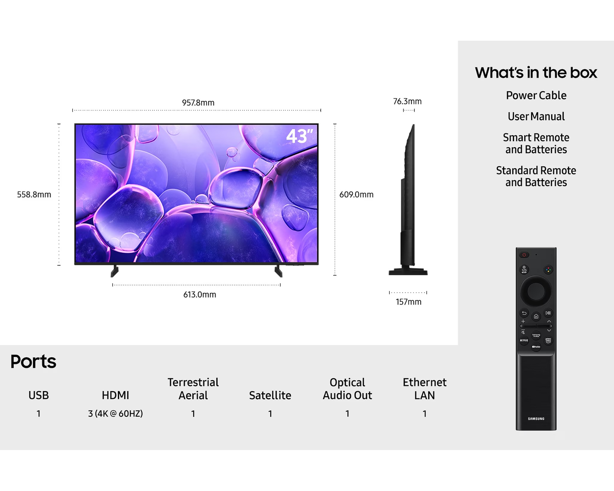 Samsung UE43U8020FKXXU 43" 4K Crystal UHD LED Smart TV - Image 6 Samsung UE43U8020FKXXU 43" 4K Crystal UHD LED Smart TV - Image 6