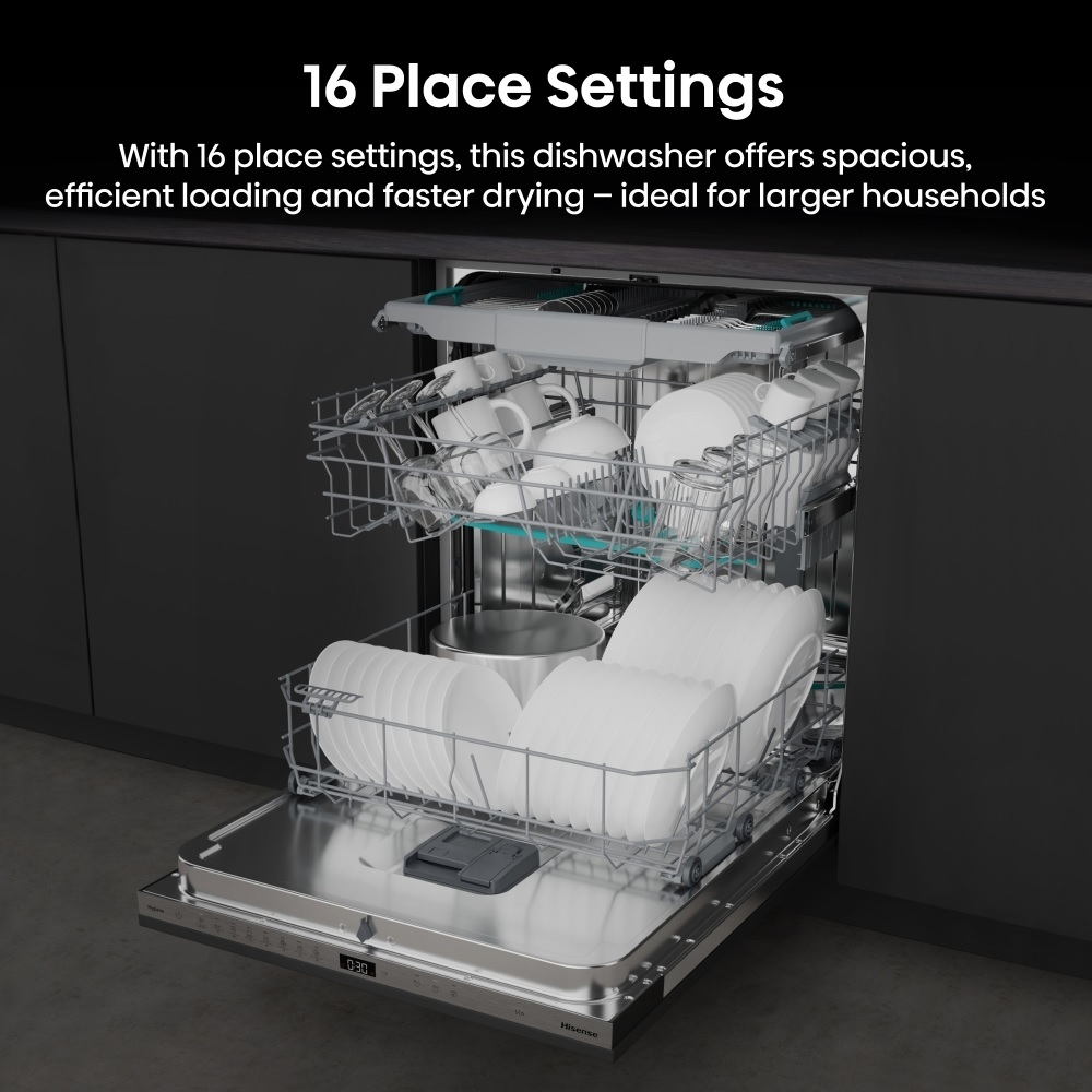 Hisense HV663A60UK Fully Integrated Dishwasher, 16 Place Setting - Image 3