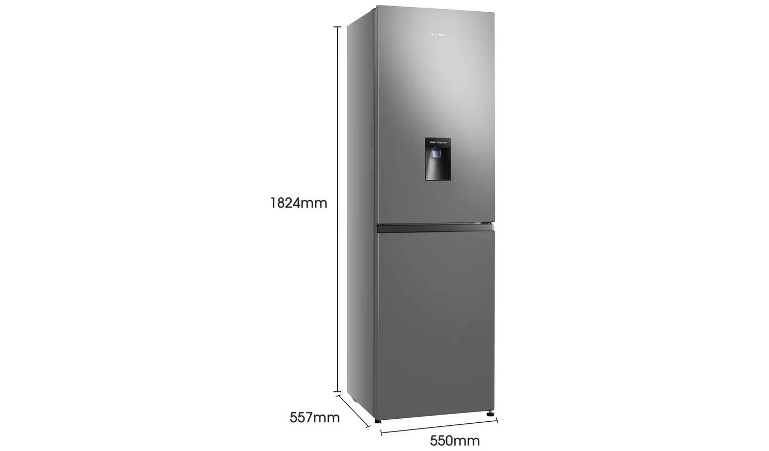 Hisense RB327N4WCE 50/50 No Frost Fridge Freezer - Stainless Steel - Image 4 Hisense RB327N4WCE 50/50 No Frost Fridge Freezer - Stainless Steel - Image 4
