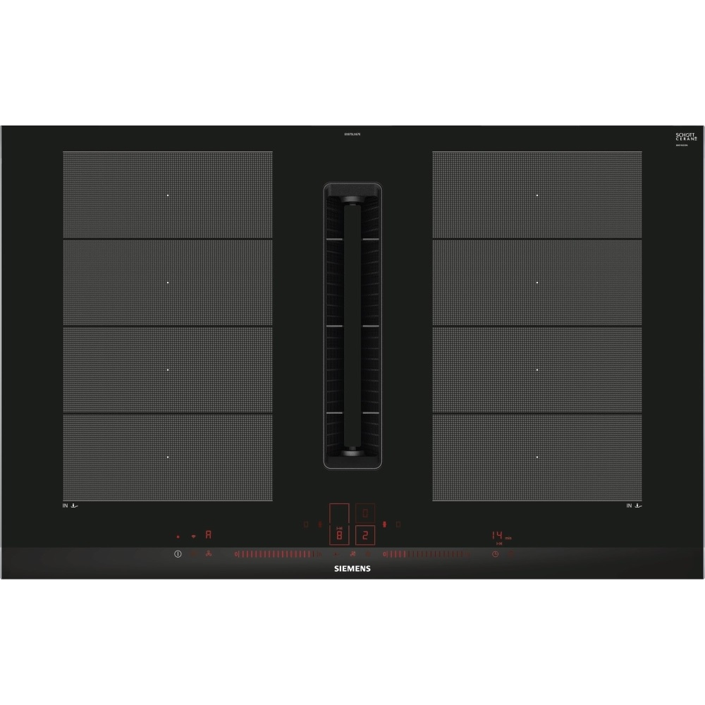 Siemens EX875LX67E iQ700 81cm Induction Vented Hob - Black - Image 1