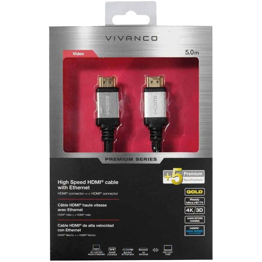 Vivanco 42203 5m High Speed HDMI cable with Ethernet