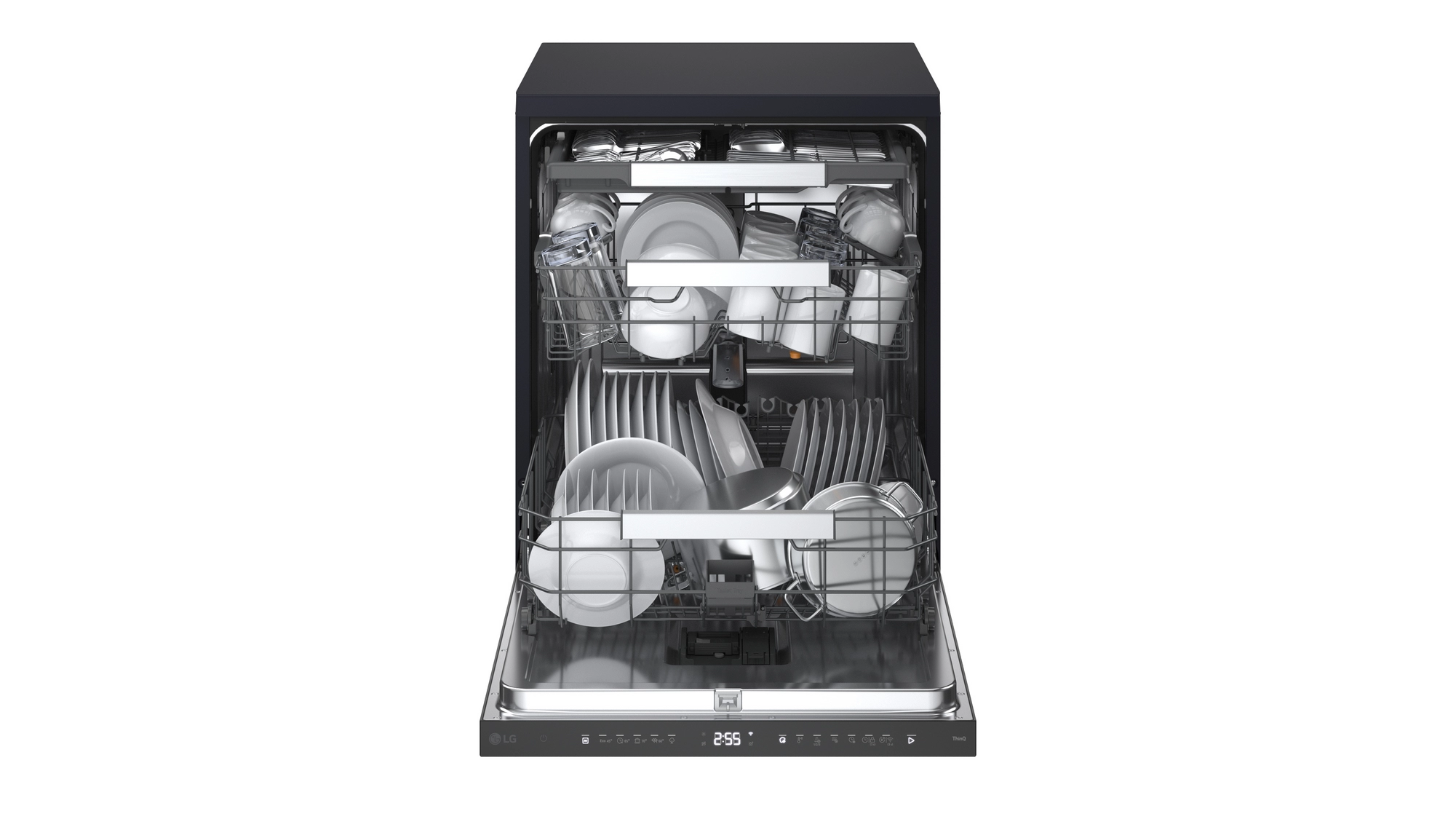 LG Series 8 TrueSteam QuadWash Pro DFGH836P 15 PS WiFi Connected Freestanding Full Size Dishwasher - Matte Black - Image 2 LG Series 8 TrueSteam QuadWash Pro DFGH836P 15 PS WiFi Connected Freestanding Full Size Dishwasher - Matte Black - Image 2