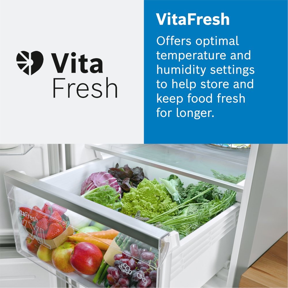 Bosch KGE49AWCAG Low Frost Fridge Freezer, 60/40 - White - Image 4