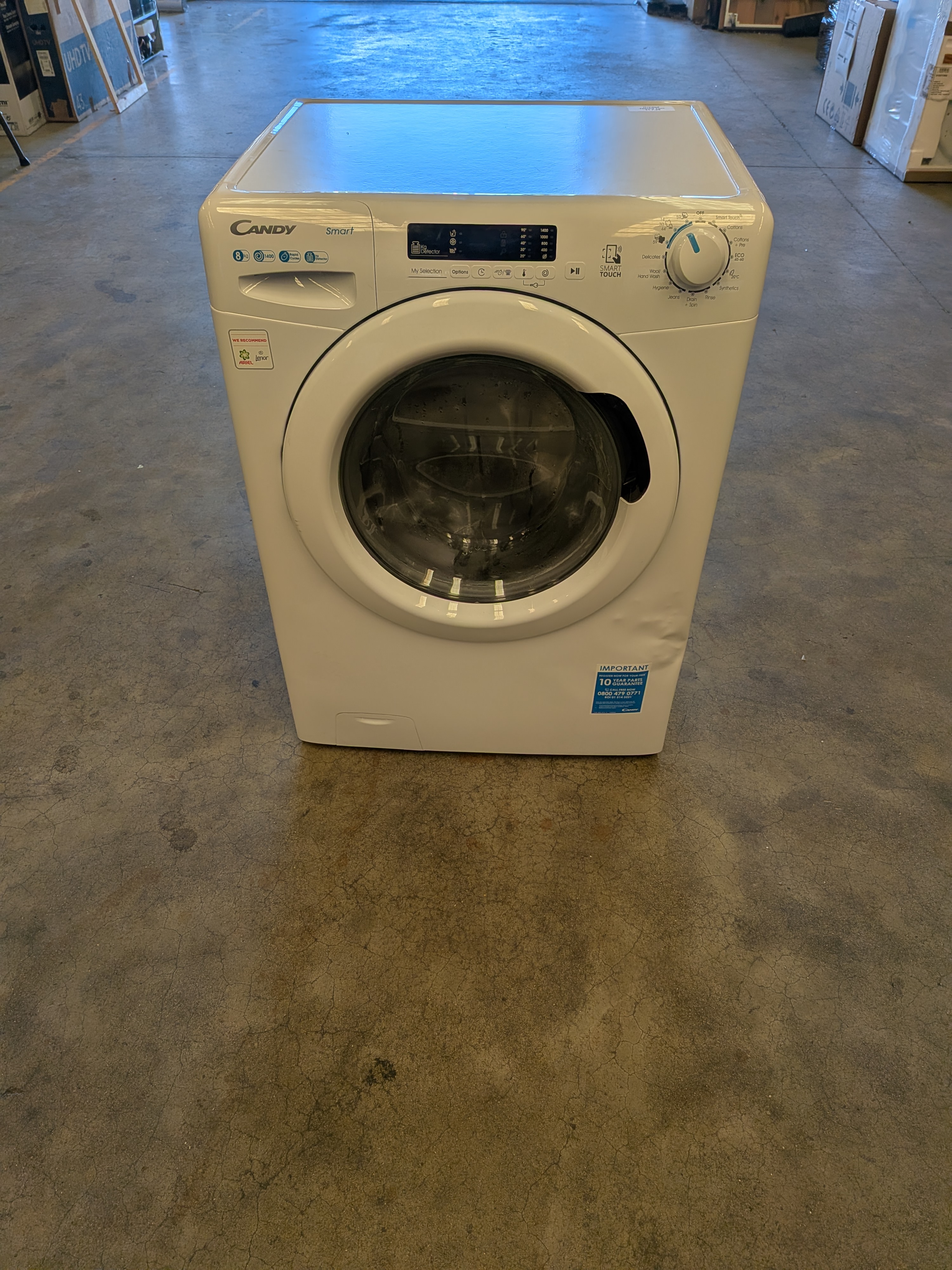Candy CS1482DW4-1-GR GRADED* Washing Machine, 8kg, 1400 Spin – White Candy CS1482DW4-1-GR GRADED* Washing Machine, 8kg, 1400 Spin – White