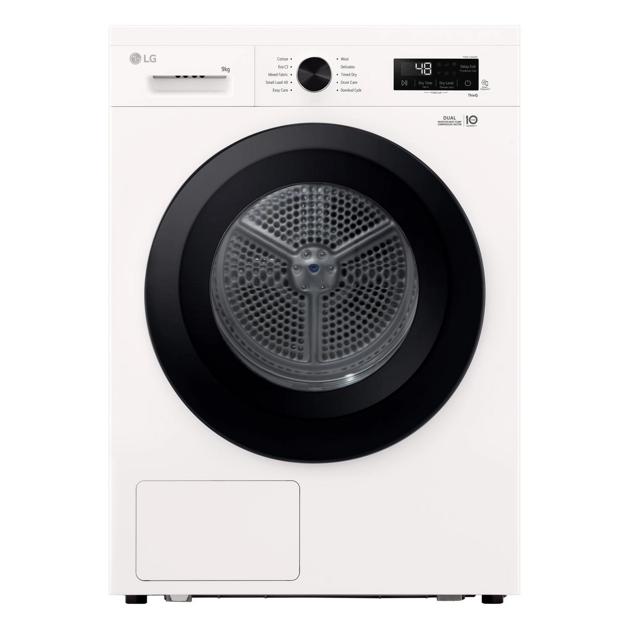 LG Series 2 ThinQ RHX1009NWK 9 kg Heat Pump Tumble Dryer - White LG Series 2 ThinQ RHX1009NWK 9 kg Heat Pump Tumble Dryer - White