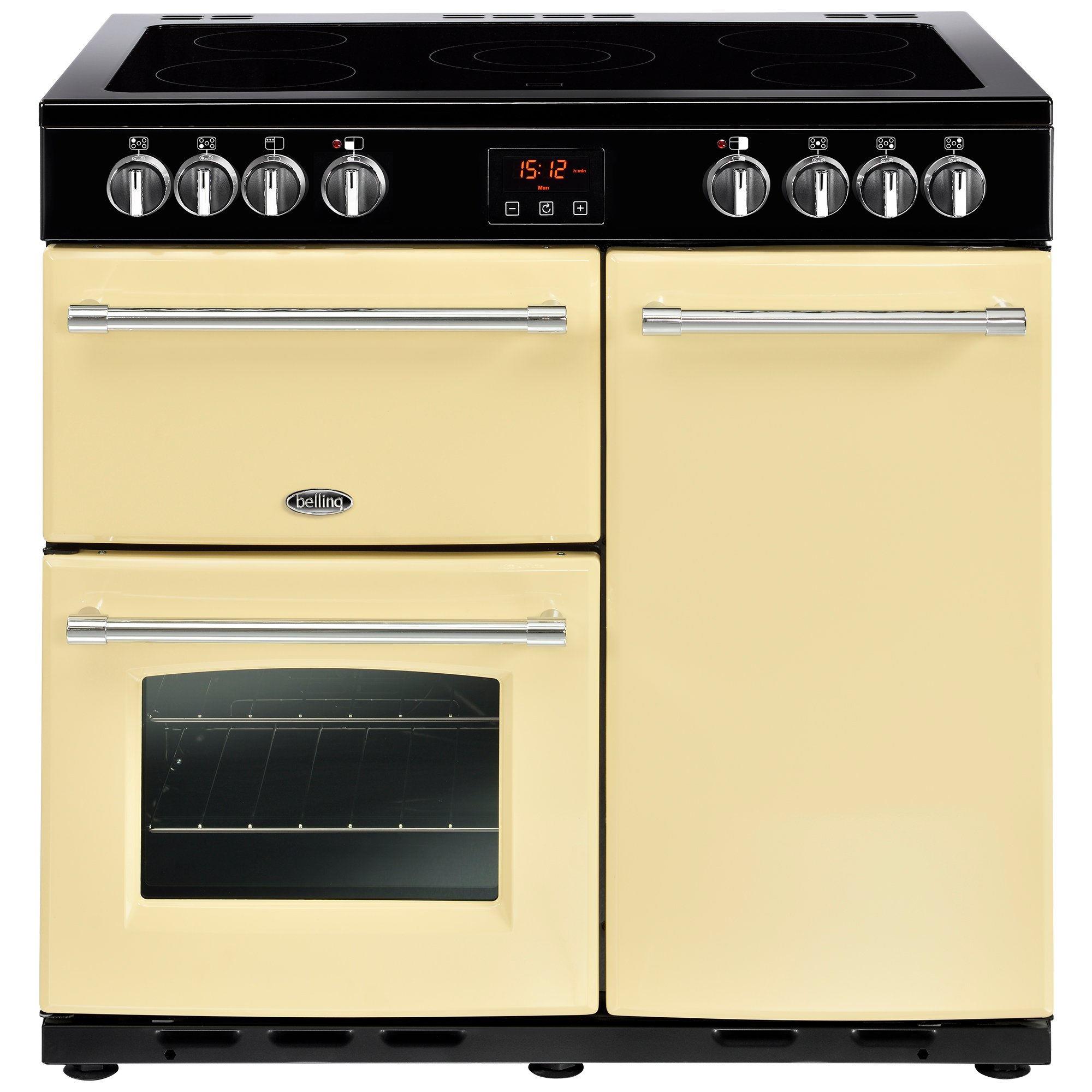 BELLING 444444126 90cm Range Cooker with Ceramic Hob - Cream