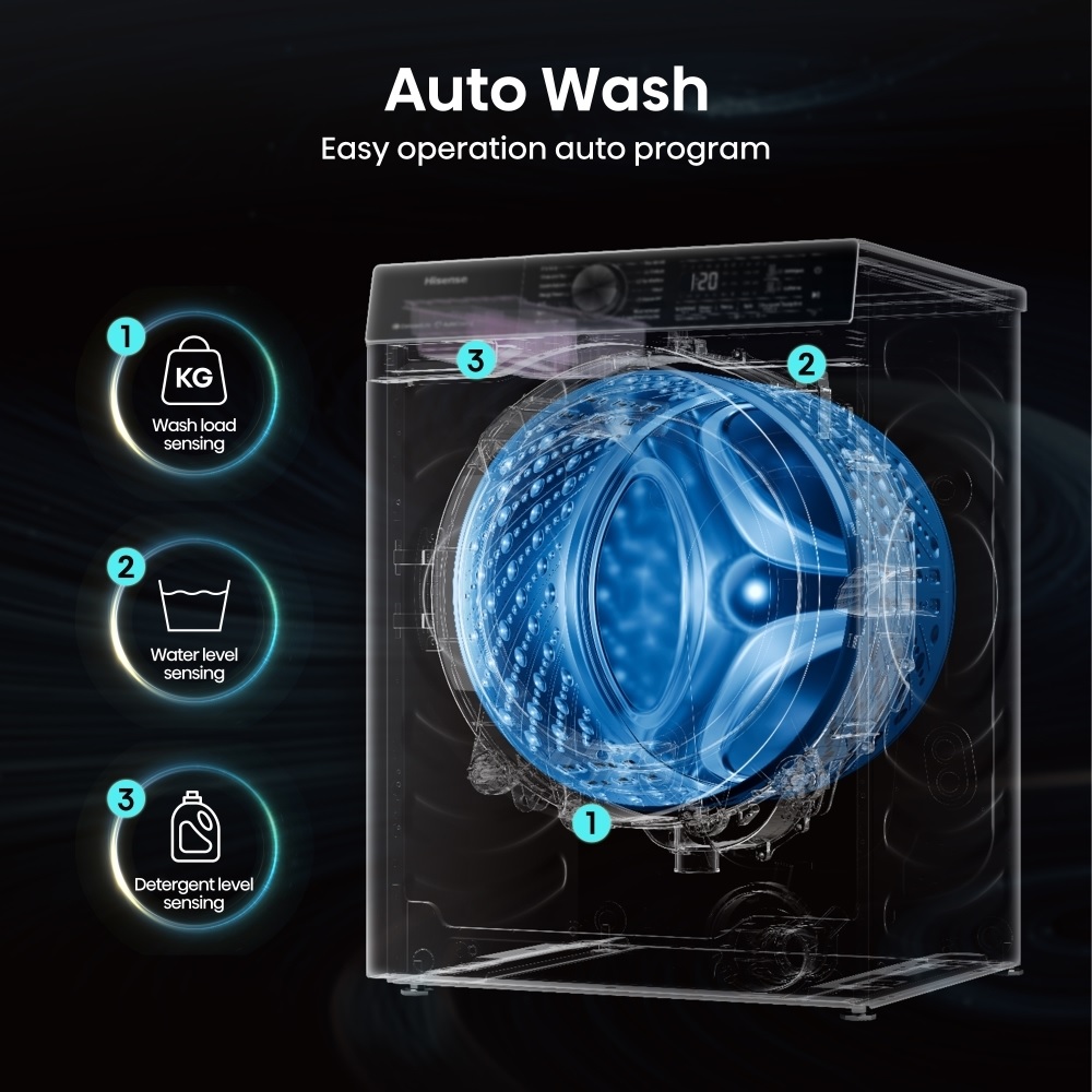 Hisense WF1Q8041BW Washing Machine, 8kg, 1400 Spin – White - Image 5