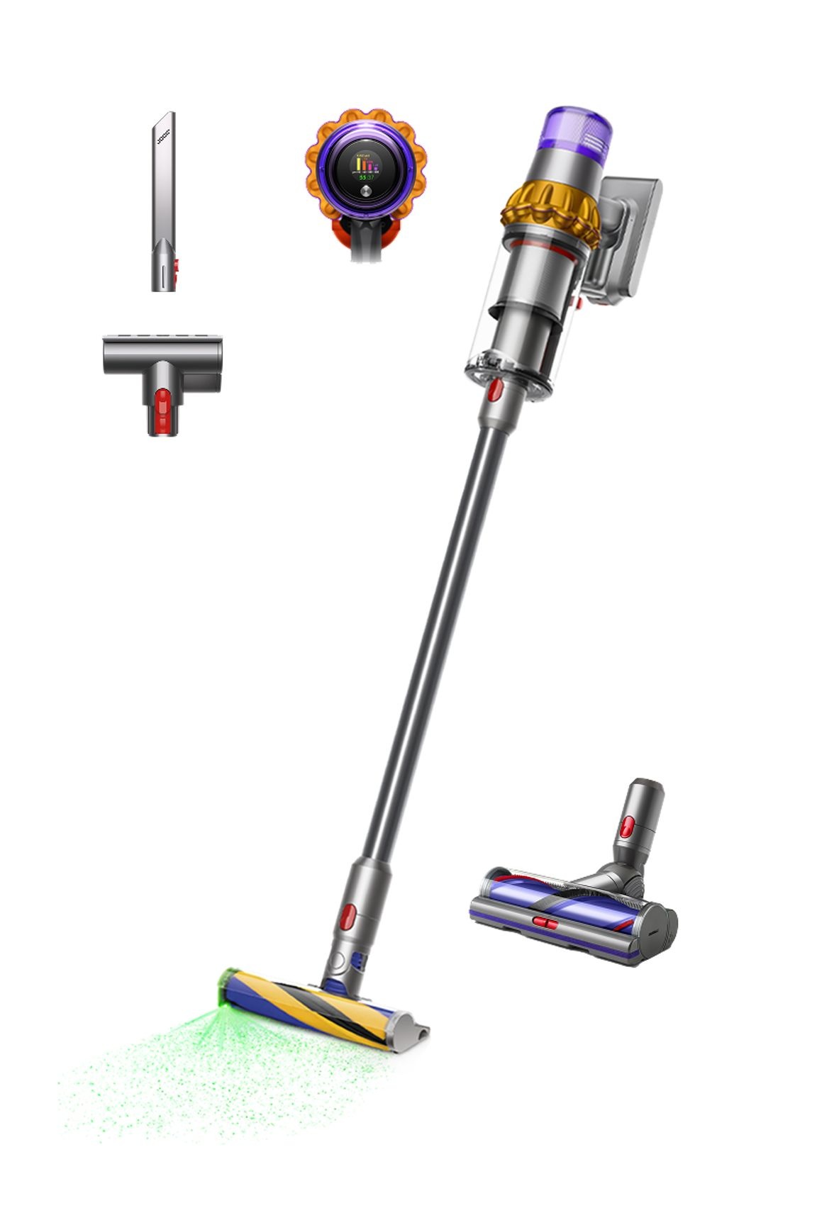 Dyson V15DETABSOLUTE V15 Detect Absolute vacuum - Yellow/Nickel - Image 1 Dyson V15DETABSOLUTE V15 Detect Absolute vacuum - Yellow/Nickel - Image 1