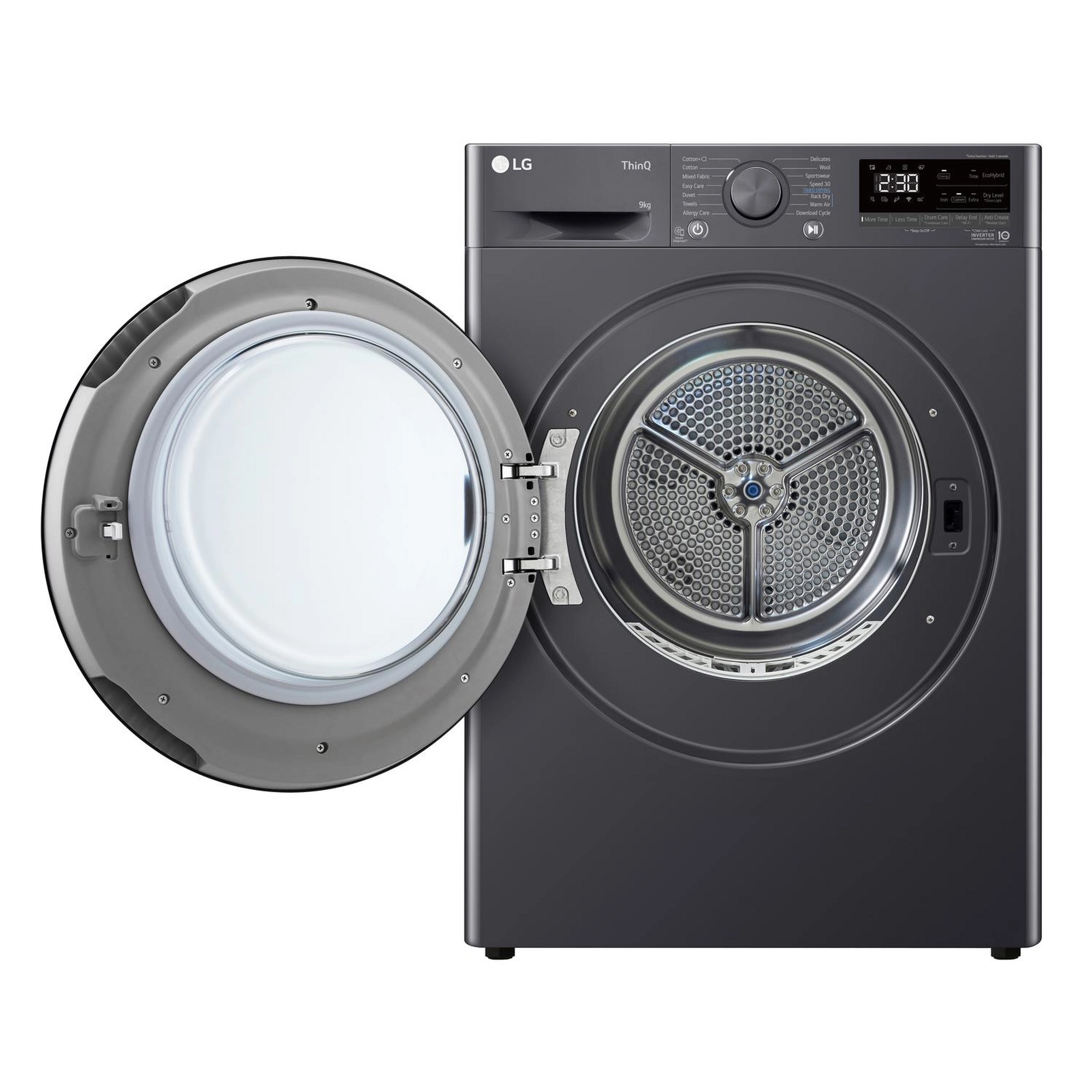 LG FDV709GN 9kg Heat Pump Tumble Dryer - Slate Grey - Image 2