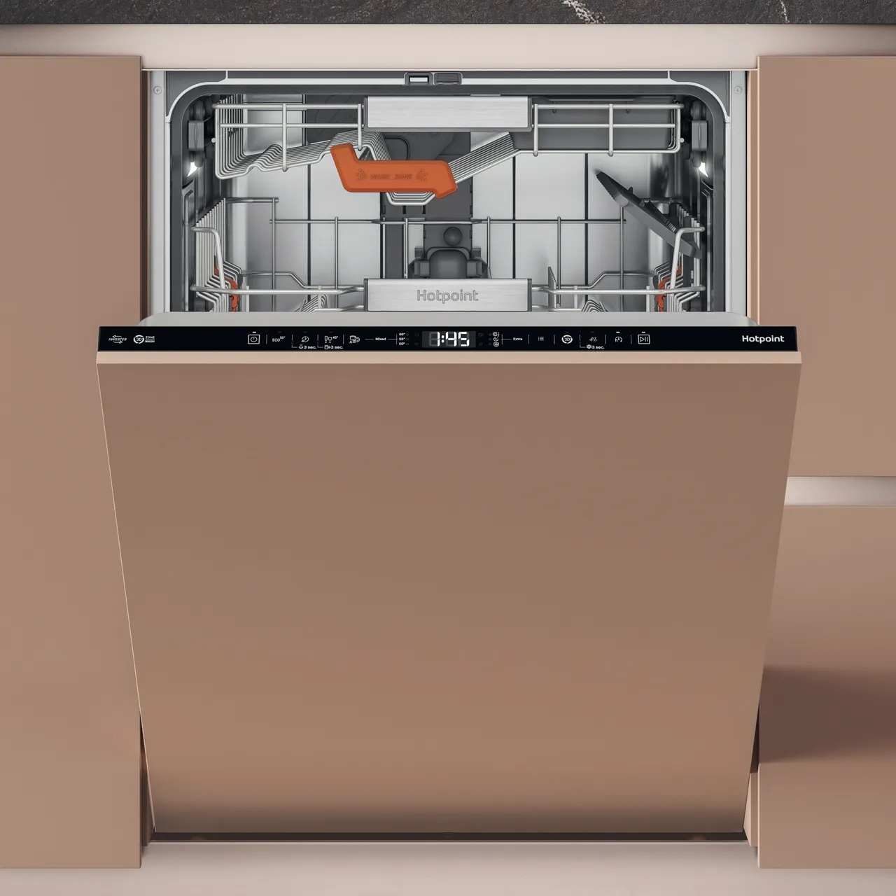 Hotpoint H8IB15M4TSUK Fully Integrated Dishwasher - 15 Place Settings - Image 1 Hotpoint H8IB15M4TSUK Fully Integrated Dishwasher - 15 Place Settings - Image 1