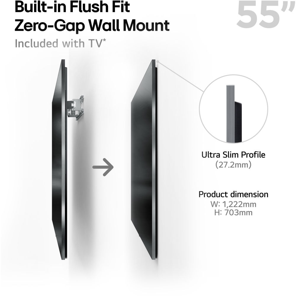 LG OLED55G54LW 55" OLED Smart Television, 4K Ultra HD, Silver, E Rated - Image 2