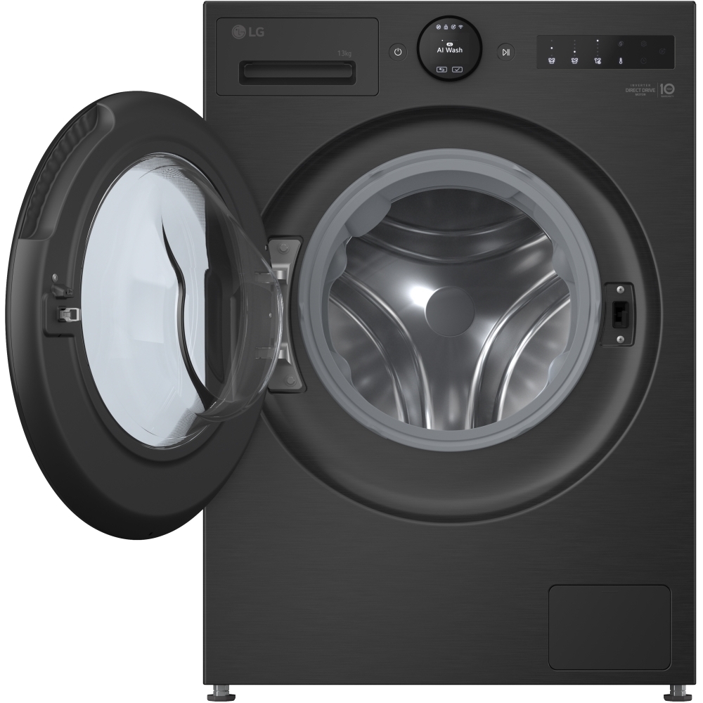LG F4X7013TBB Washing Machine, 13kg, 1400 Spin, Black, A Rated - Image 2