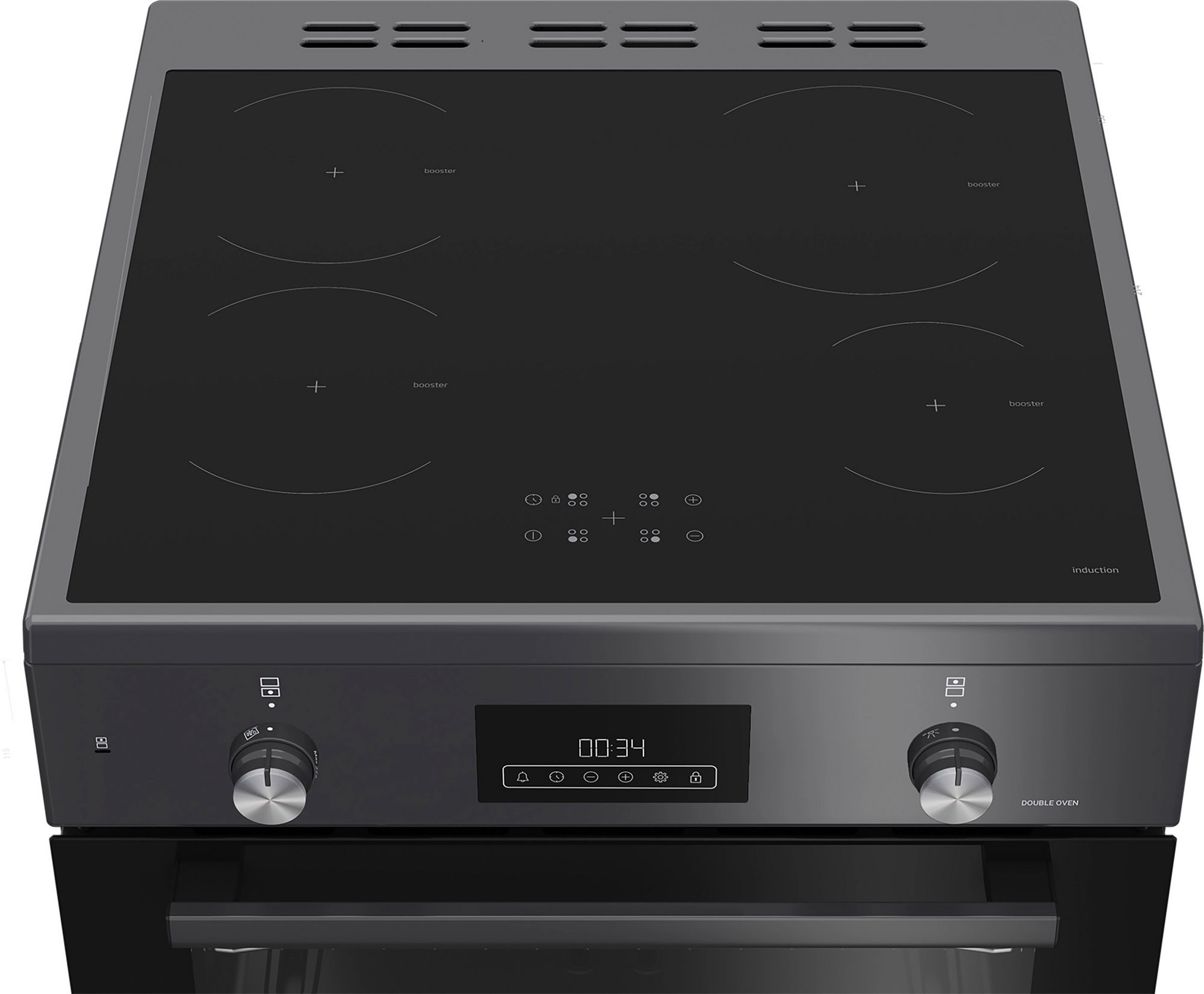 Blomberg HIRN651N 60cm Double Oven Electric Cooker with Induction Hob - Anthracite - Image 2