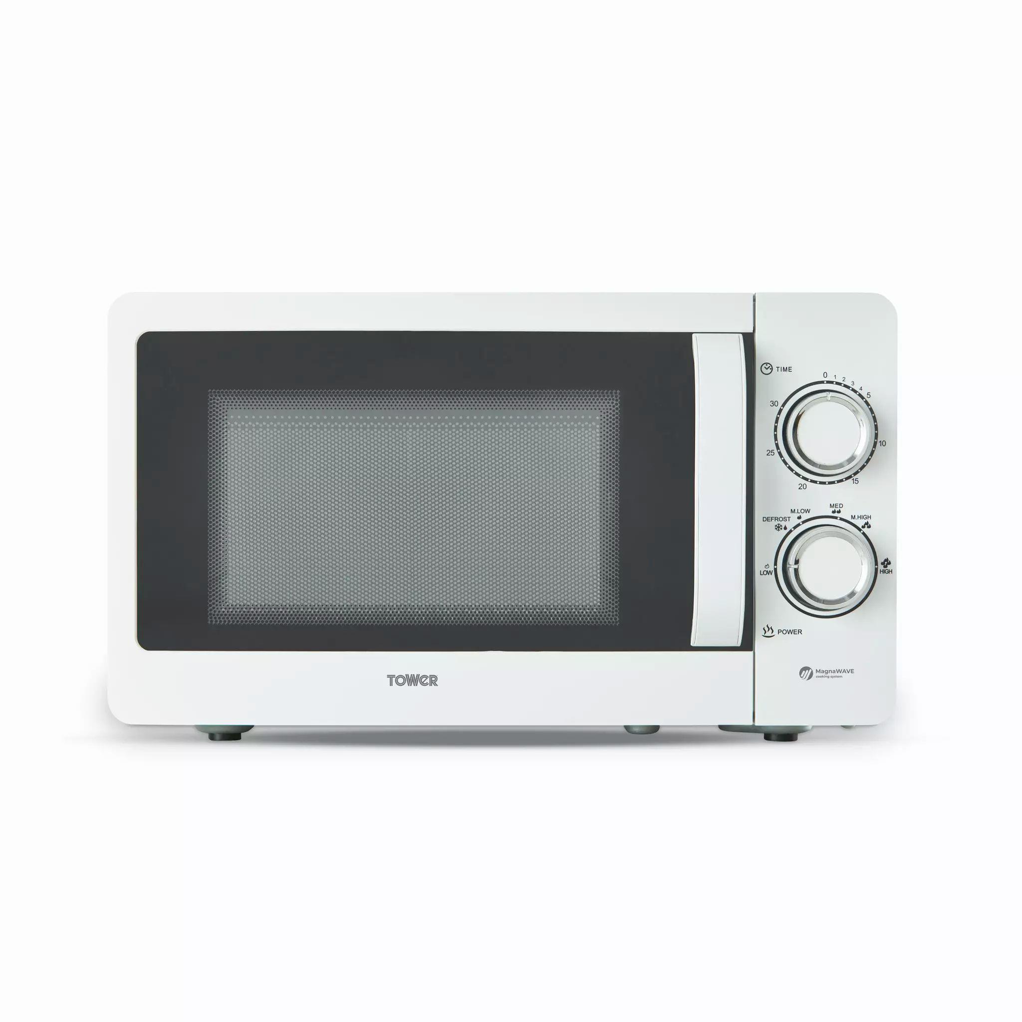 Tower T24042WHT 20L 800W Manual Microwave Tower T24042WHT 20L 800W Manual Microwave