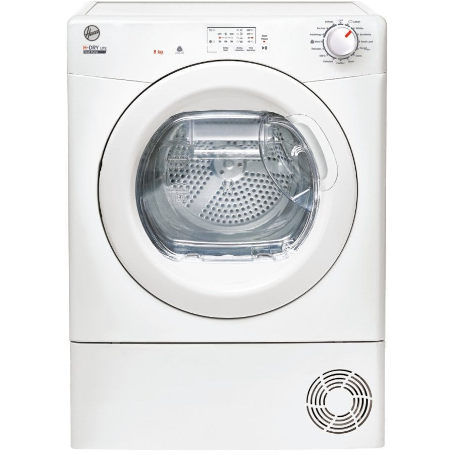 Hoover HLE H8A1LE-80 Heat Pump Tumble Dryer, 8kg, White, A+ Rated - Image 2 Hoover HLE H8A1LE-80 Heat Pump Tumble Dryer, 8kg, White, A+ Rated - Image 2