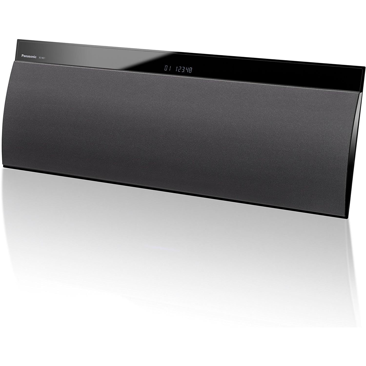 Panasonic SCNE1 Compact Wireless Speaker System with Bluetooth in Black - Image 1