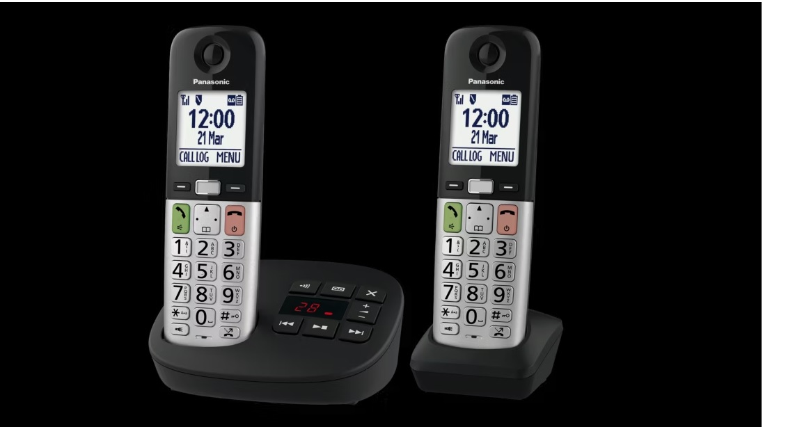 Panasonic KX-TGU432 Dect Phone With Answer Machine, 2 Handsets  Panasonic KX-TGU432 Dect Phone With Answer Machine, 2 Handsets