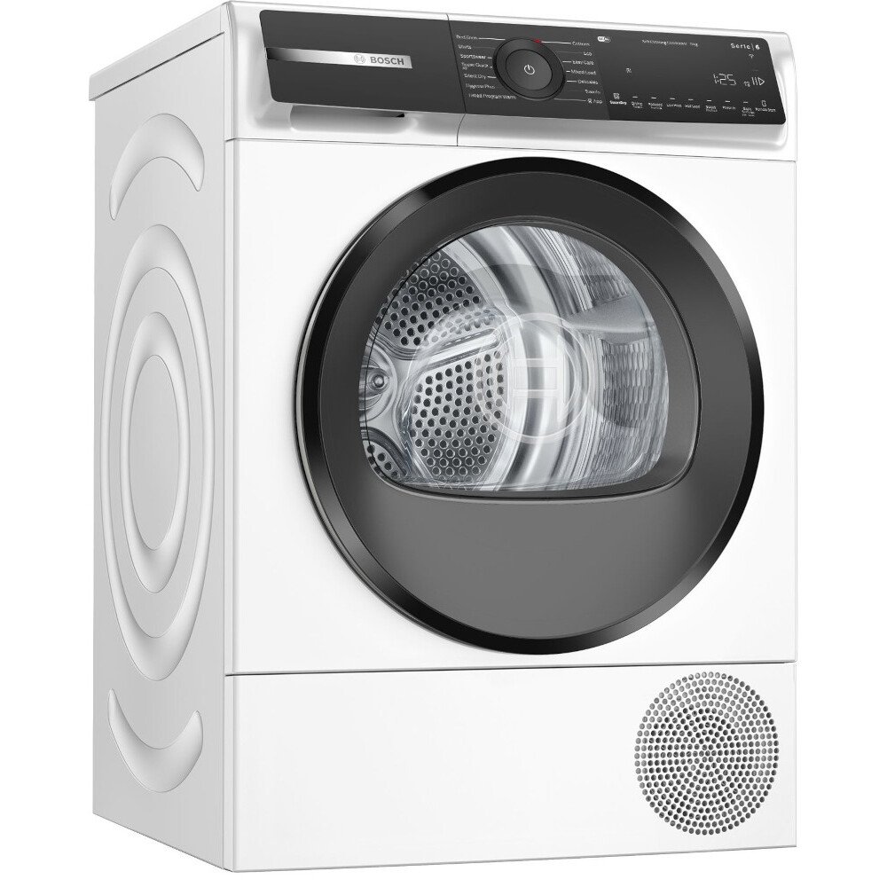 Bosch WQH246D9GB Series 6 Heat Pump Tumble Dryer, 9kg, White, A+++ Rated - Image 3 Bosch WQH246D9GB Series 6 Heat Pump Tumble Dryer, 9kg, White, A+++ Rated - Image 3