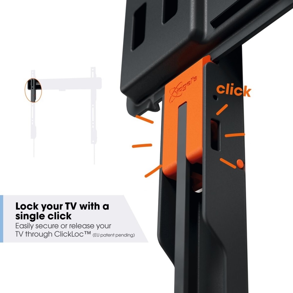 Vogels TVM3405 Comfort - Fixed TV Wall Mount 32”-77" – Black - Image 4 Vogels TVM3405 Comfort - Fixed TV Wall Mount 32”-77" – Black - Image 4