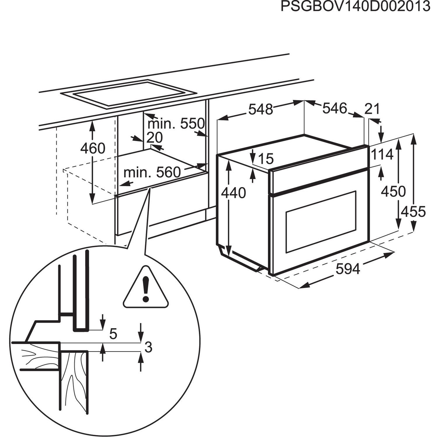 AEG KPE742220M 43 Litre Built-in Electric Oven in stainless steel - Image 4 AEG KPE742220M 43 Litre Built-in Electric Oven in stainless steel - Image 4