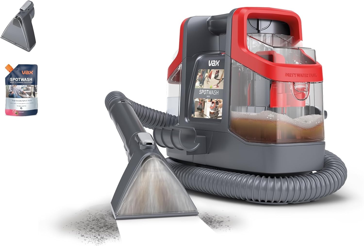 VAX CDSW-MCXS SpotWash Mini Spot Carpet and Rug Cleaner – Grey - Image 1 VAX CDSW-MCXS SpotWash Mini Spot Carpet and Rug Cleaner – Grey - Image 1